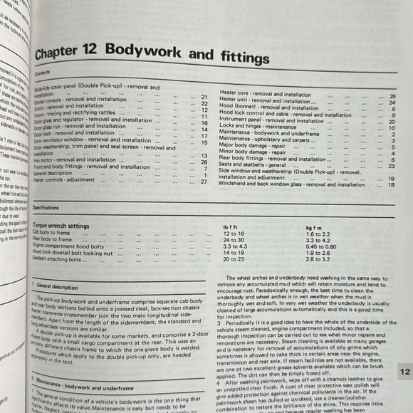 Haynes repair manual for 1973-1979 620 Series pick-up truck 💛 Excellent shape! - Picture 7 of 10